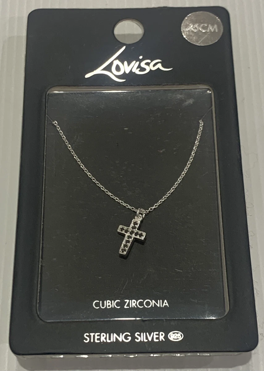 Lovisa Holy Communion Sterling Silver Cross Pendant Necklace