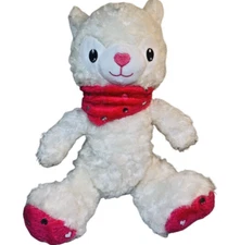 Midwood Cream Llama Aplaca Soft Plush Pink Valentine Heart Stuffed Animal 13"