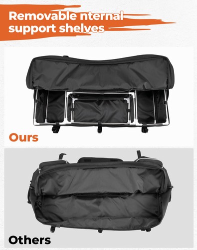ATV Part Rear Rack Back Seat Storage Pack Luggage Bag Cushion Pad Padded Black - Picture 5 of 15