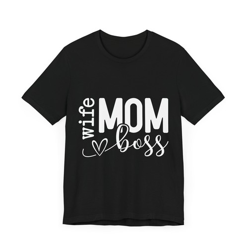 Wife Mom Boss T-Shirt - Bild 4 von 21
