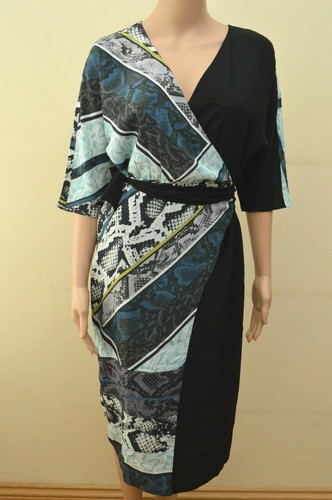 New Mint Velvet Blue Francesca Wrap Dress Sz UK 8 - Picture 2 of 6