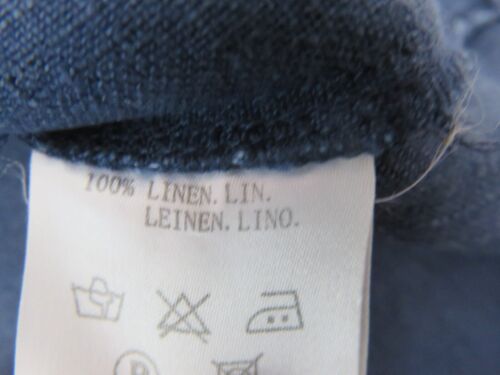 NOUGAT EASY GOING PLAIN SIMPLE DENIM BLUE SLEEVELESS 100% LINEN DRESS UK 10 P - Picture 10 of 10