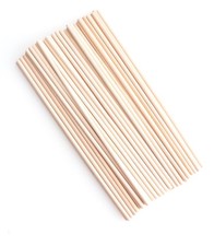 60 Pcs 8 Inch Wooden Dowel Rods Natural Unfinished Wood Hardwood Sticks for C...