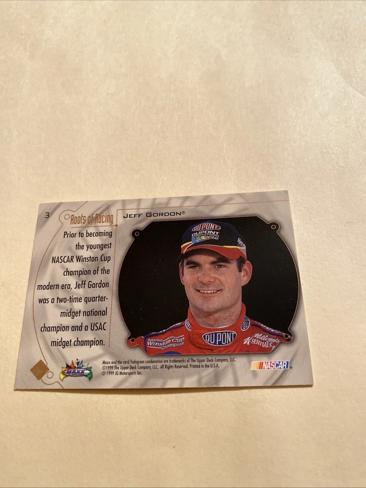 1999 Upper Deck Maxx - Jeff Gordon #3 - Image 2 of 2