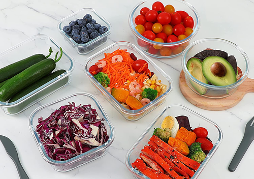 24-Piece Glass Food Storage Containers with Upgraded Snap Locking Lids,Glass Mea - Picture 7 of 12