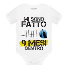 Body Neonato Divertente “Mi sono fatto 9 mesi dentro” Idea Regalo Ironica