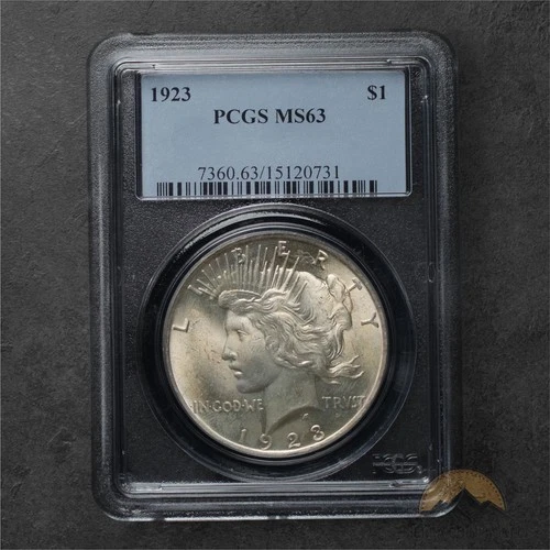 1923 Silver Peace Dollar $1 - PCGS MS63 - Philadelphia