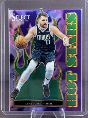 2024-25 Panini Select #3 Luka Doncic Hot Stars Green Prizms Los