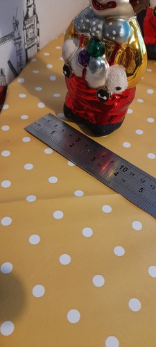 Vintage Clown Glas Christbaumschmuck x 3 Retro bezaubernd - Bild 8 von 9