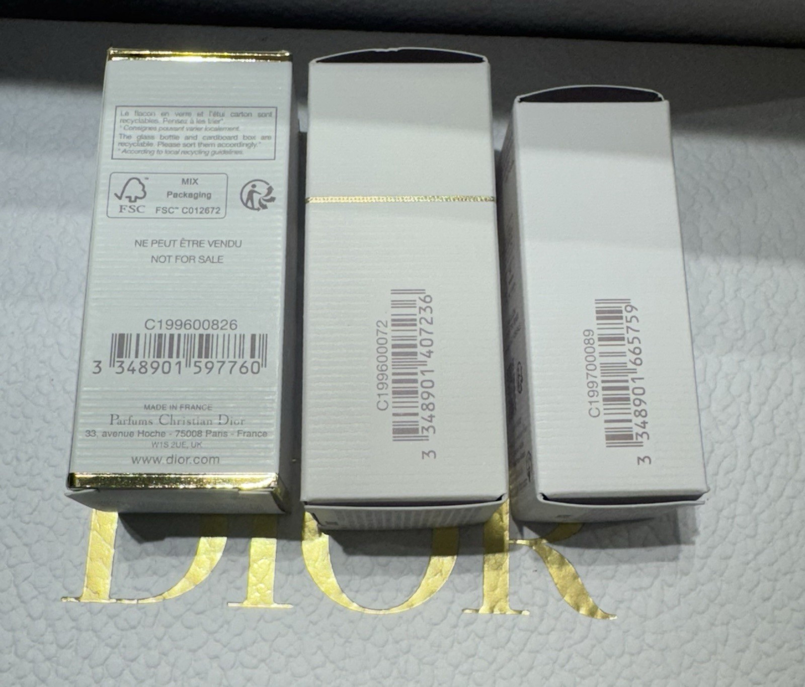 3 Dior J'adore Mini Set - L'Or Essence de Parfum, Eau de Parfum & Parfum D’eau