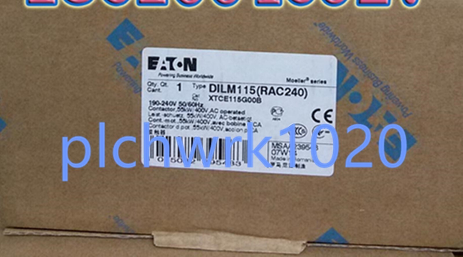 1 PCS NEW IN BOX DILM115(RAC240)190-240VAC contactor #F22