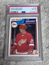 1983 O-PEE-CHEE OPC HOCKEY CARD PSA 8 DETROIT RED WINGS JOHN OGRODNICK