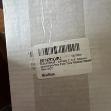 BLACKHORSE-RACING 3" X 9" Radiator Coolant Overflow Puke Tank Polished Stainl...