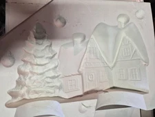 Hassinger Ceramic Slip Casting Mold #374 House And Tree Scene Mold 