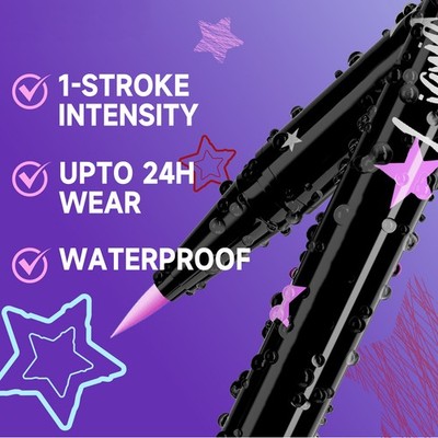 Women Liquid Eyeliner High Pigmented Matte Water-resistant 1Pcs Smudge-proof