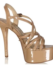 Marc Defang NEWYORK Pageant WEDDING Runway Stilettos Nude Worn ONCE NYFW RARE