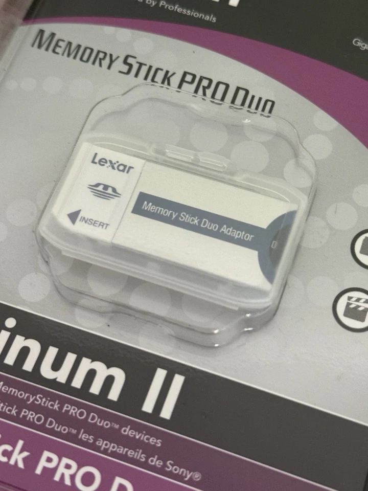 Lexar 4GB Platinum II Memory Stick PRO Duo Adapter Sony New Sealed - Image 3 of 3