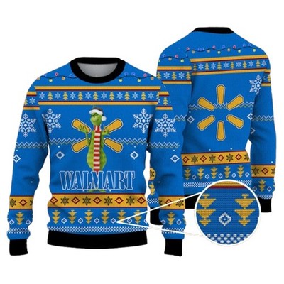 All I Want For Christmas Is Walmart With Santa Grinch Ugly Christmas Sweater