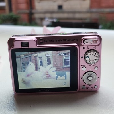 Pink Sony Cyber-shot DSC-W120 Digital Camera Complete Package