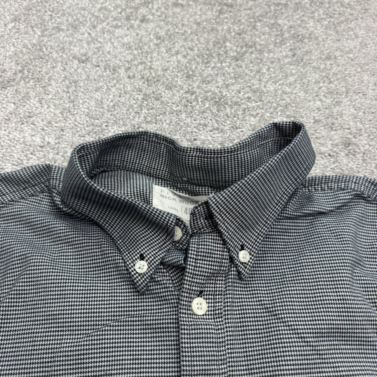 Five Four Nick Wooster Houndstooth Button Down Sh… - image 5