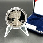 1991 S Silver American Eagle 1 oz .999 Proof - Velvet Display Case & Capsule