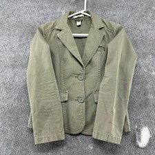 VINTAGE Gap Jacket Womens 2 Green Blazer Cotton Solid Stretch Twill Preppy Y2K