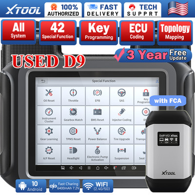 USED XTOOL D9 Car OBD2 Scanner Diagnostic Tool Key Programming All System ECU