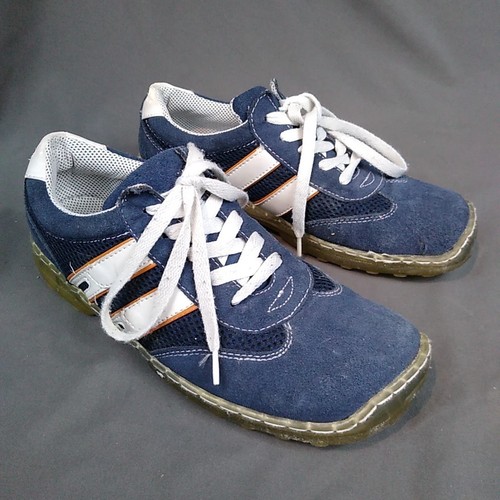Splash Fashion Footwear Suola Trasparente Blu Suade Sneakers Taglia 9,5 - Foto 2 di 7