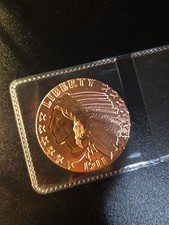 LIBERTY 1911 Dollar 1 OZ .999 FINE COPPER PROOF HIGH RELIEF ROUND HIGH QUALITY 