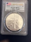 2018 Silver Eagle PCGS MS70 First Strike  - Perfect Grade