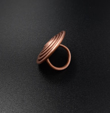 Copper Spiral Wrap Ring   Hand Forged Coil Band, Solid Material AF013
