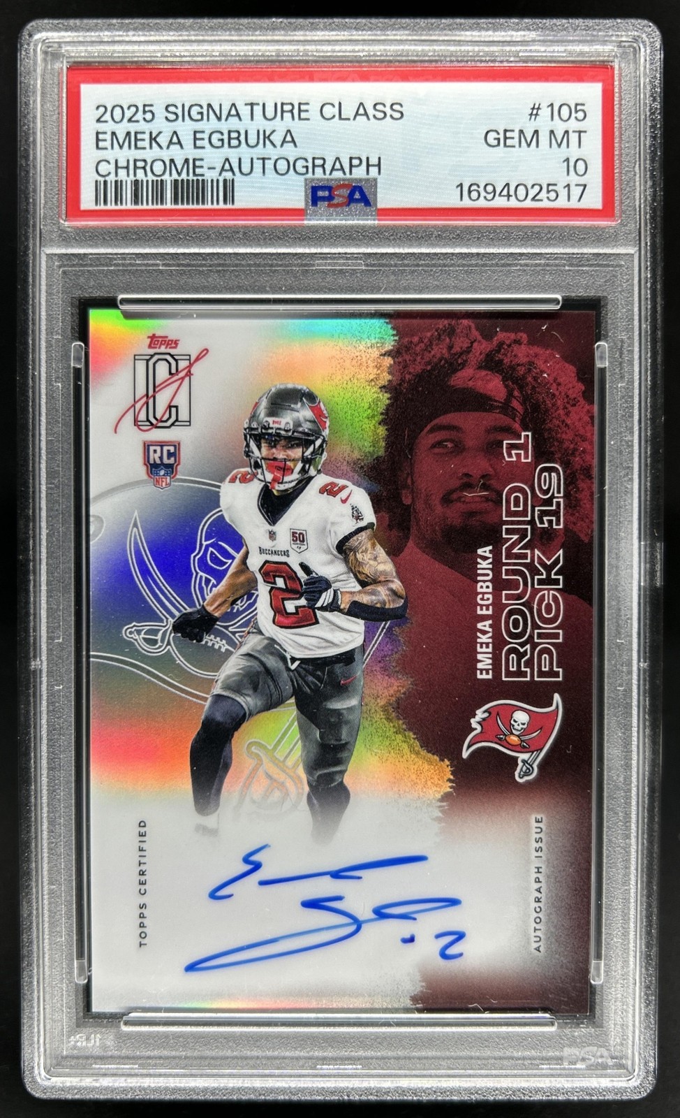 Emeka Egbuka Topps Signature Class #105 Chrome