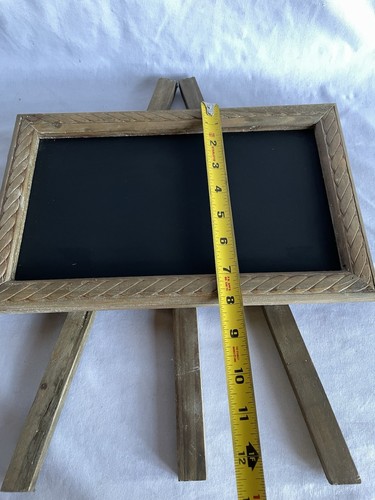 Framed Wooden Tabletop Chalkboard Easel Stand Natural 12x8” Wedding Party - Picture 13 of 18
