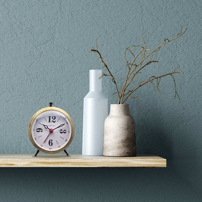 Harvey Table /Alarm Clock - Elegant Small Design with Chic Metal Case - (NeXtime