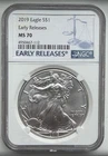 2019 Silver Eagle - Early Releases - NGC MS70