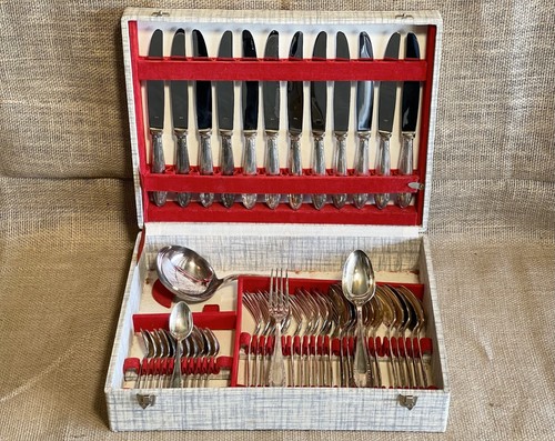 Vintage 49 tlg Service für 12/ Französisches Silberbesteck Set 84g Poinçon S A Mark/ FRANKREICH