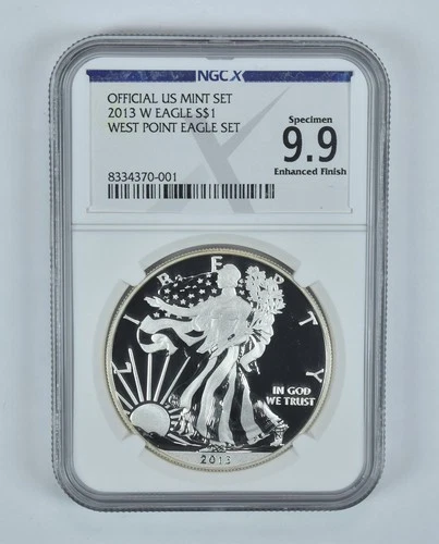 2013-W American Silver Eagle West Point Set Enhanced Finish SP 9.9 NGC X *8001