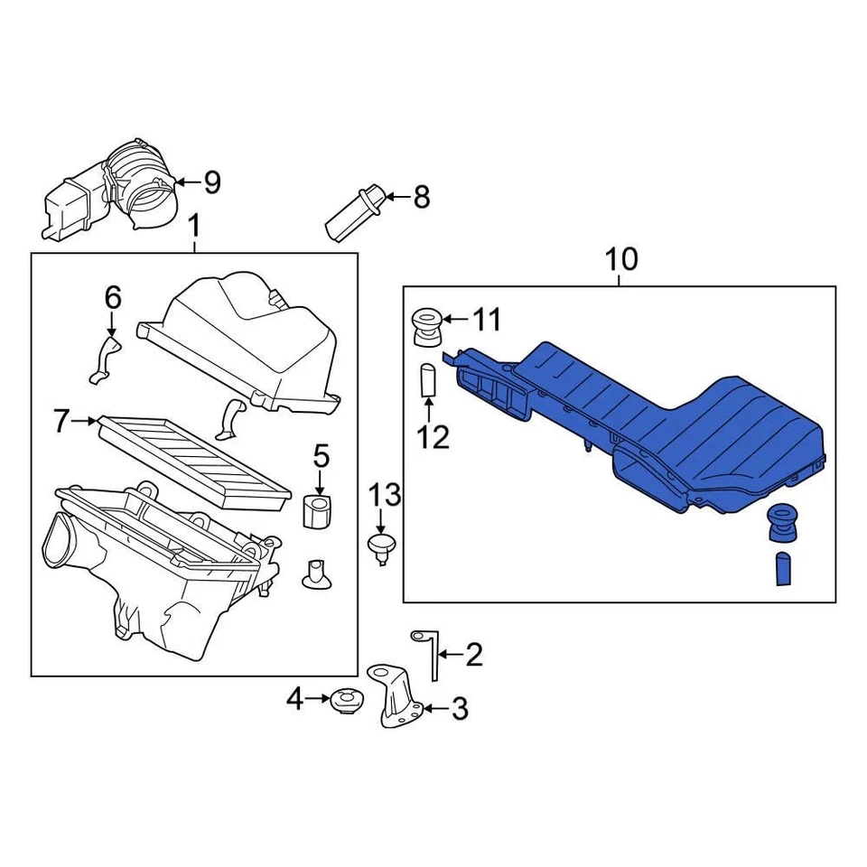 For Nissan Murano 2009-2014 Nissan 165541AA0A Engine Air Intake Hose Foto 2 de 3