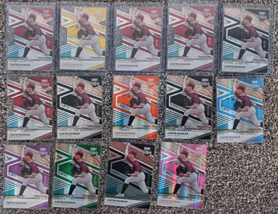 14 Parallel Lot Carter Baumler 2020 Panini Elite Extra Edition /9 Gold /10 SP