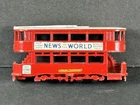 Vintage Lesney Matchbox No.5 London Tram Red News of the World Diecast
