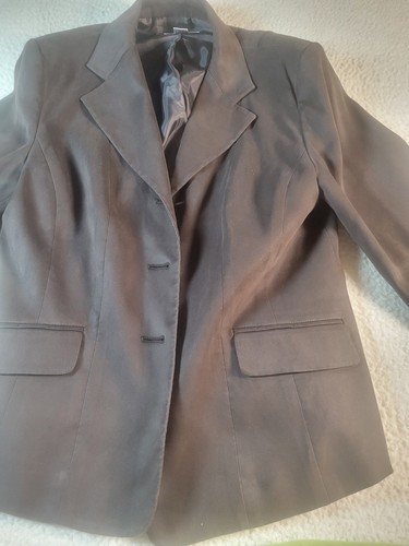 2 Talbots Suede Like Womens Work Jacket Size 6 1 Tan And 1 Brown 100% Polyester - Picture 2 of 11