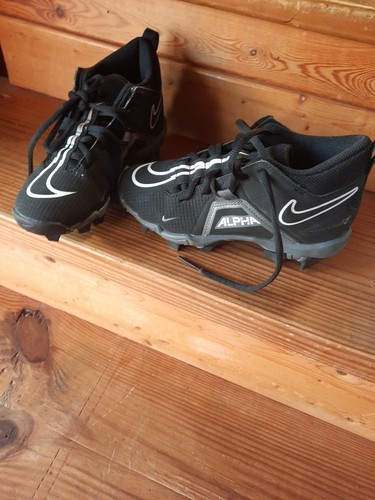 NIKE Alpha Fastflex Youth Kids Athletic Sport Cleats Black Size 1 Y W - Picture 2 of 12