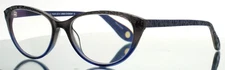 FYSH 3562 661 Grey Blue Womens Semi Cat Eye Full Rim Eyeglasses 53-16-140 B:38