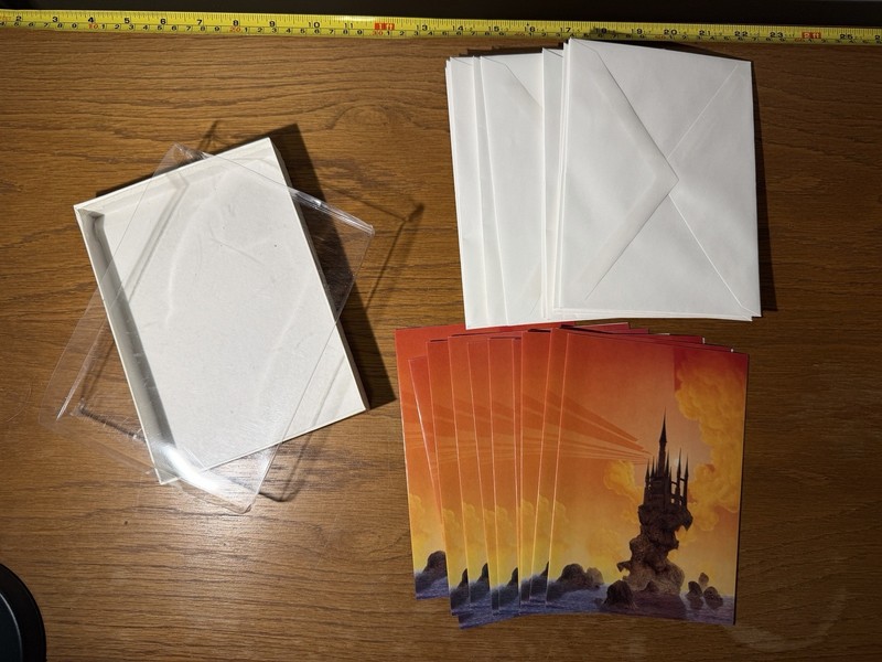 Vintage Fantasy Art Greeting Cards - The FADING SUN by Carl Lundgren 1986 Castle