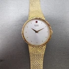 Seiko Watch Men 32mm White Dial Gold Tone Mesh Band READ!! 7430-7010 New Battery