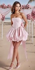 NWOT BLUSH PINK SZ 0/2 Mini Dress With Detachable Bow