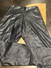 Commando Leggings Womens XL High Rise Contouring Tummy Black Faux Leather