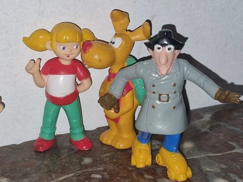 Lot of 3 Vintage Mexican Inspector Gadget Sophie Fino Figures PVC Figures