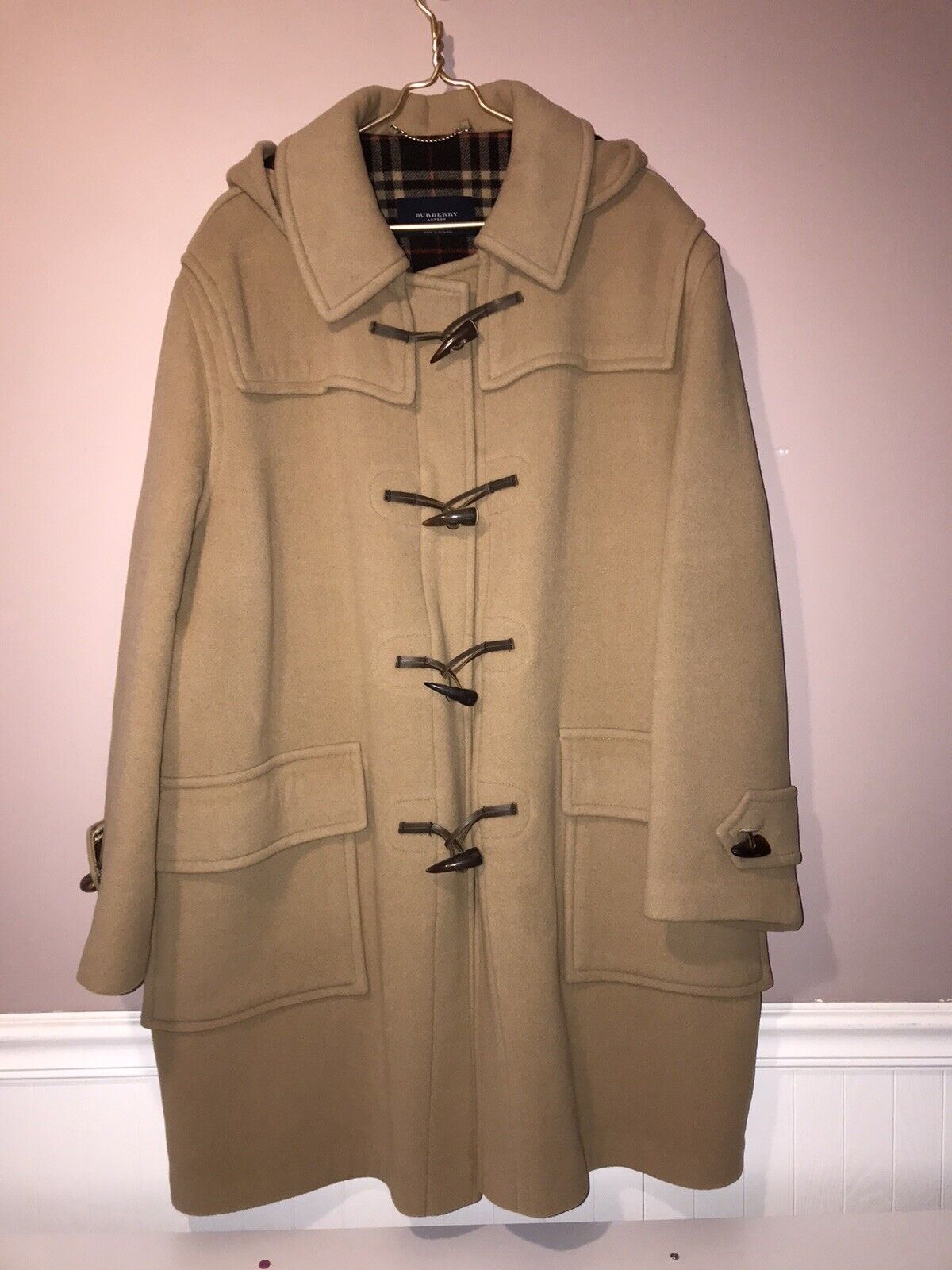 MENS BURBERRY TOGGLE DUFFLE COAT JACKET size 52 regular made in England |  eBay