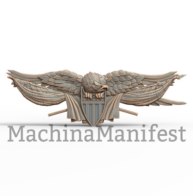 3D Model STL File for CNC Router/Laser & 3D Printer 2881. AMERICAN EAGLE